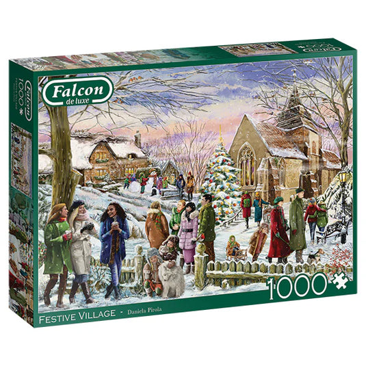 Festive Village 1000 Piece Jigsaw Puzzle by Falcon