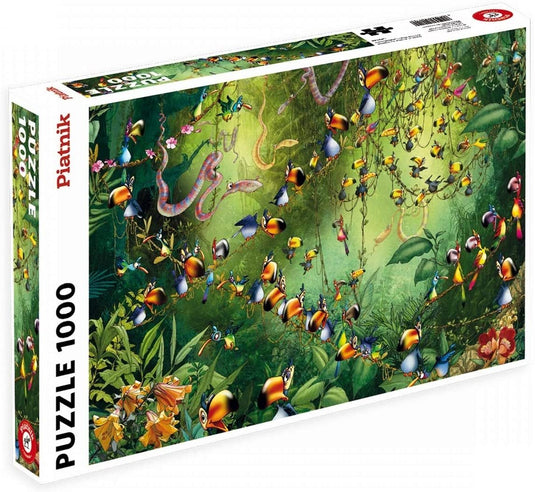Jungle Birds - Ruyer 1000 Piece Jigsaw Puzzle by Piatnik - 1