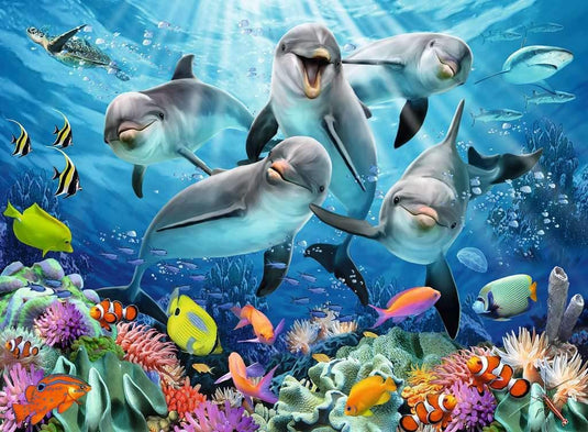 Dolphins 500 Piece Jigsaw Puzzle by Ravensburger - 1
