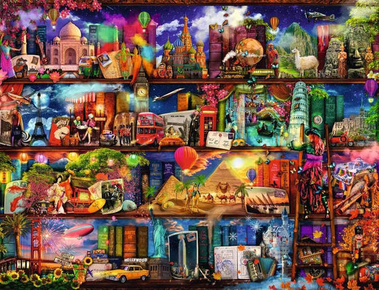 Travel Shelves 2000 Piece Jigsaw Puzzle by Ravensburger - 1