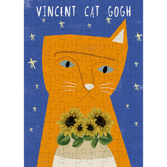 Vincent Cat Gogh 99 Piece Jigsaw Puzzle by Happily - 2