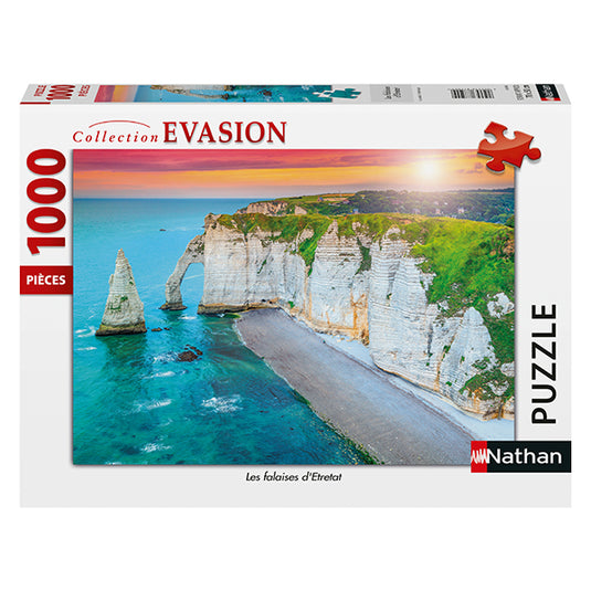 The Cliffs of Etretat 1000 Piece Jigsaw Puzzle by Nathan - 1