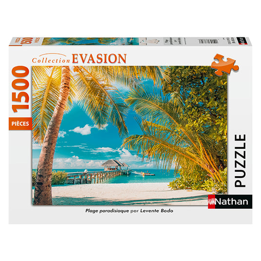 Paradise Beach 1500 Piece Jigsaw Puzzle by Nathan - 1