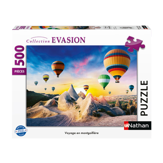 Voyage En Montgolfire 500 Piece Jigsaw Puzzle by Nathan - 1