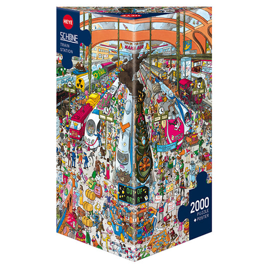 Train Station 2000 Piece Jigsaw Puzzle by Heye - 1