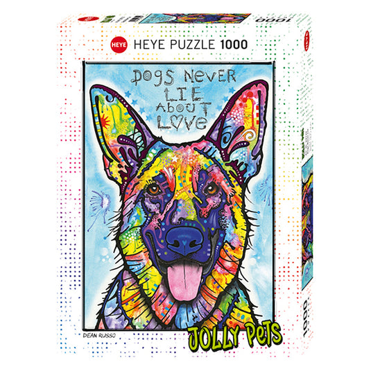 Jolly Pets: Dogs Never Lie 1000 Piece Jigsaw Puzzle by Heye - 1