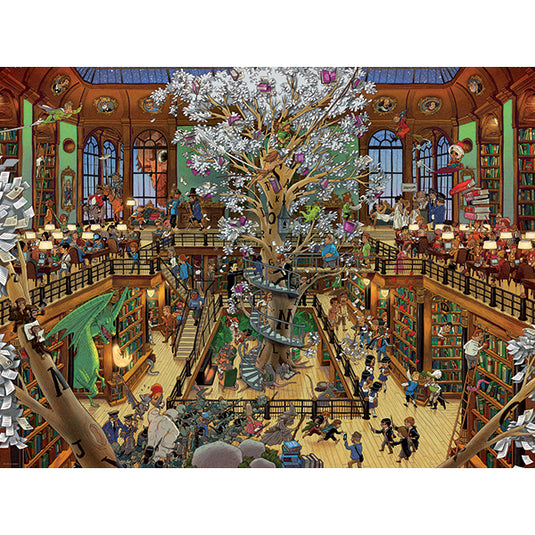 Library 1500 Piece Jigsaw Puzzle by Heye - 2
