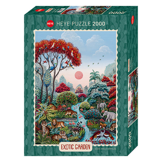 Exotic Garden: Wildlife Paradise 2000 Piece Jigsaw Puzzle by Heye - 1