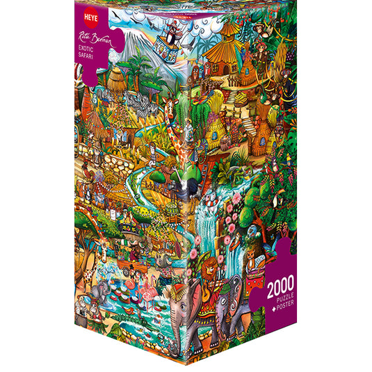 Exotic Safari 2000 Piece Jigsaw Puzzle by Heye - 1