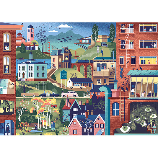 Movie Masters: Hitchcock Films 1000 Piece Jigsaw Puzzle by Heye - 2