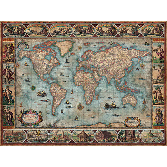 Map Art - Willem Blaeu World, Rajko Zigic 1500 Piece Jigsaw Puzzle by Heye
