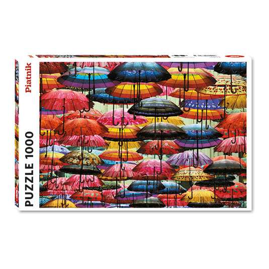 Colorful Umbrellas 1000 Piece Jigsaw Puzzle by Piatnik - 1