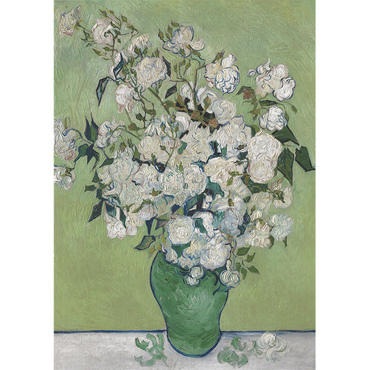 Vase with White Roses (Van Gogh) 1000 Piece Jigsaw Puzzle by Piatnik - 2