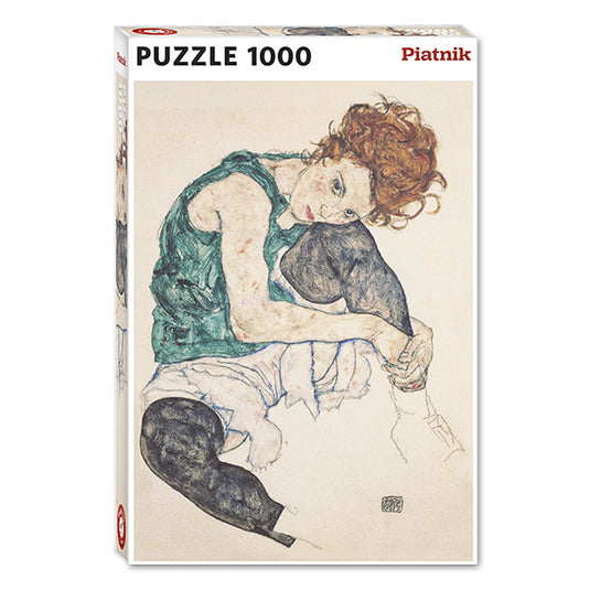Sitting Woman 1000 Piece Jigsaw Puzzle by Piatnik - 1