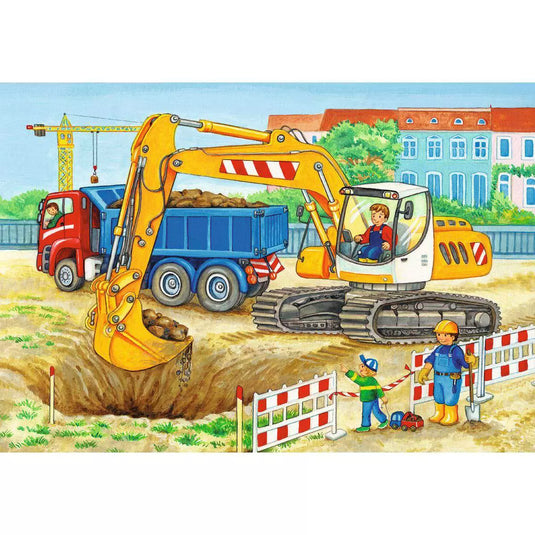 Farm & Construction Site 2x 24 Piece Jigsaw Puzzle by Ravensburger