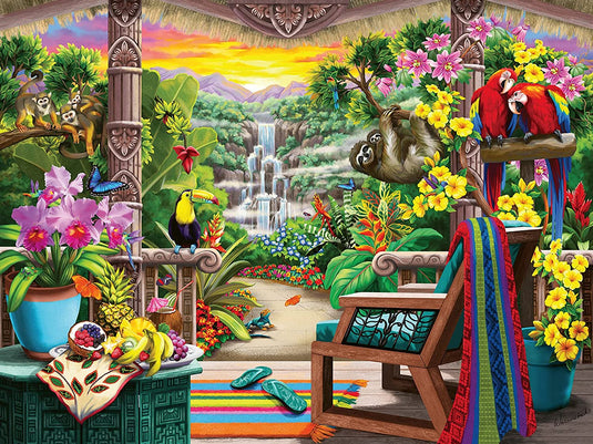 Tropical Retreat 750 Piece Jigsaw Puzzle by Ravensburger - 1