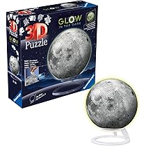 Glow-In-The-Dark Moon 72 Piece 3D Puzzle by Ravensburger - 1