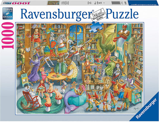 Midnight In The Library 1000 Piece Jigsaw Puzzle by Ravensburger - 2