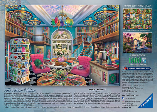 The Book Palace 1000 Piece Jigsaw Puzzle by Ravensburger - 3