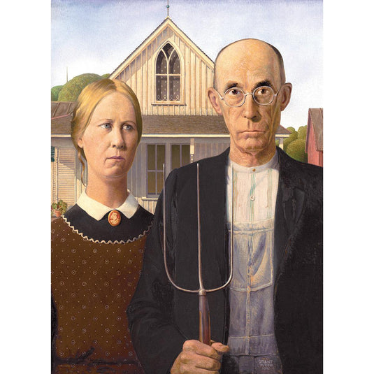 American Gothic by Grant Wood 1000 Piece Jigsaw Puzzle by Eurographics - 2
