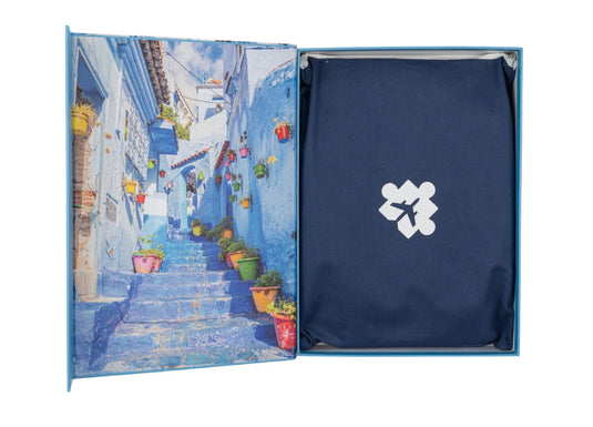 Blue Chaouen 1000 Piece Jigsaw Puzzle by Passport Puzzles