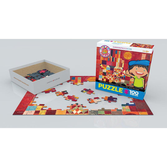 Castle and Sun by Paul Klee 100 Piece Jigsaw Puzzle by Eurographics - 3