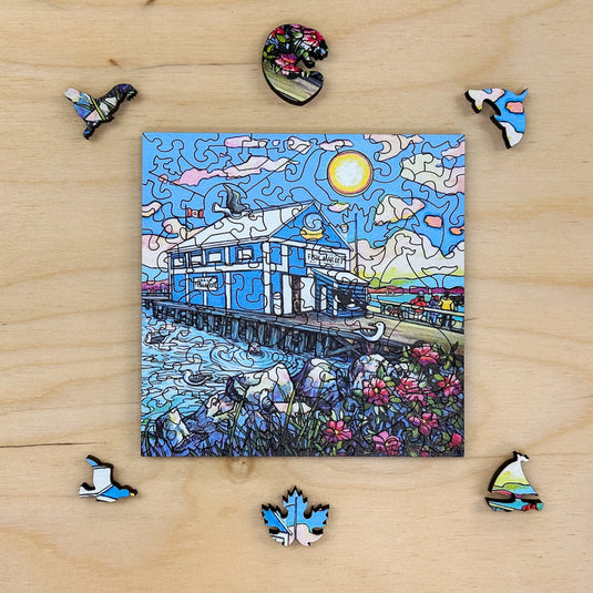 Sidney in Summer by Catherine Robertson 76 Piece Wodden Jigsaw Puzzle by Stumpcraft