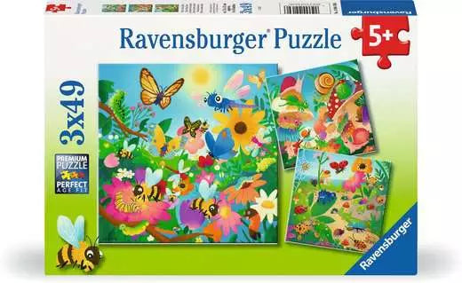 Bugs, Bugs, Bugs 3x49 Piece Jigsaw Puzzle by Ravensburger - 1