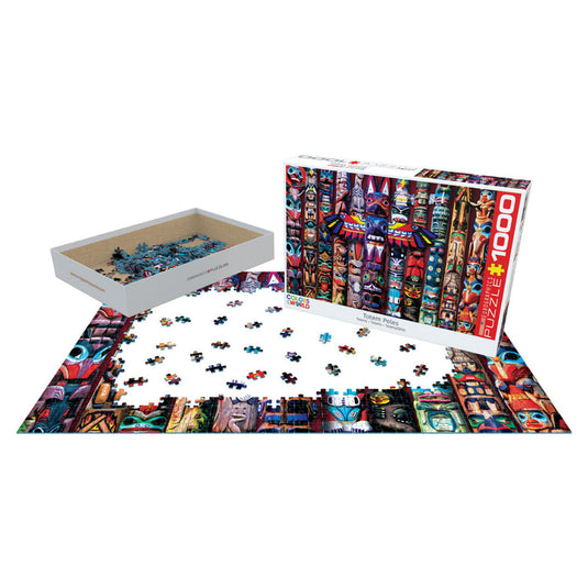 Totem Poles by Jason Taylor 1000 Piece Jigsaw Puzzle by Eurographics - 4