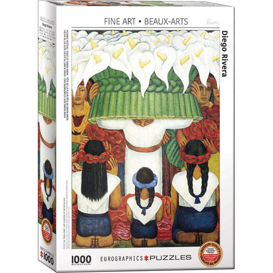 Flower Festival by Rivera 1000 Piece Jigsaw Puzzle by Eurographics - 1