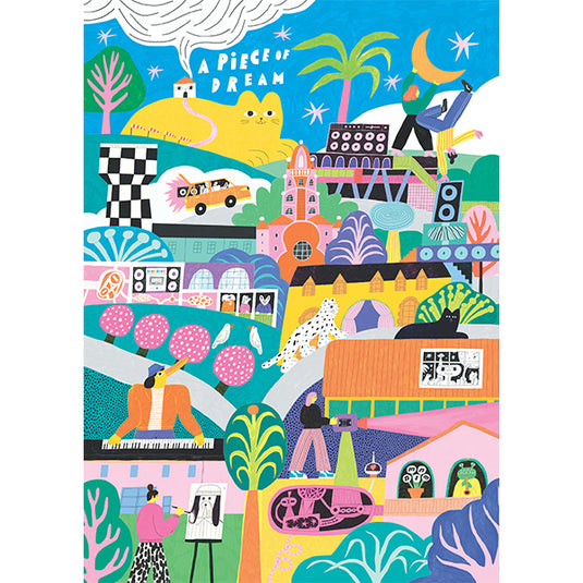 The Big Yellow Cat 1000 Piece Jigsaw Puzzle by Holiyay - 2