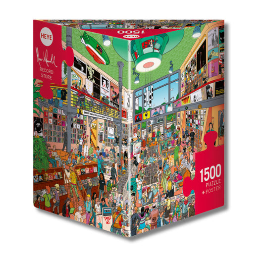 Record Store, Herold, TB 1500 Piece Jigsaw Puzzle by Heye - 1