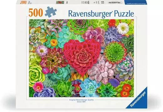 Succulent Love 500 Piece Jigsaw Puzzle by Ravensburger - 1
