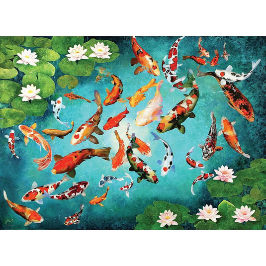 Colorful Koiscape 1000 Piece Jigsaw Puzzle by Eurographics - 2