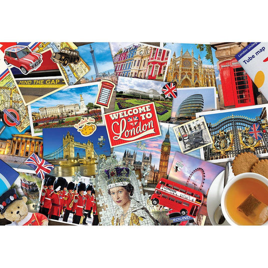 London Bus Tin 550 Piece Jigsaw Puzzle by Eurographics - 2