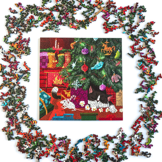 Midnight Snacks by Lyndsay Wasko 252 Piece Wooden Jigsaw Puzzle by Stumpcraft