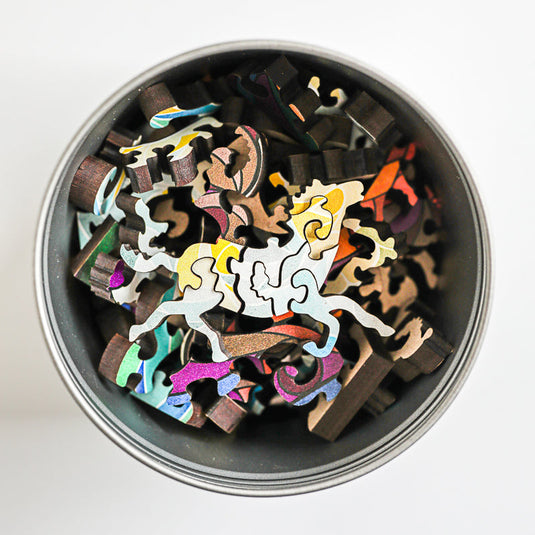 Mane Connections by Jason Panda 69 Piece Wodden Jigsaw Puzzle by Stumpcraft