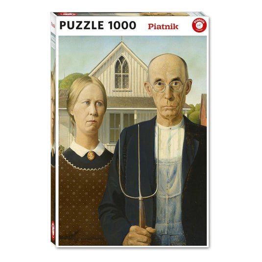 Grant Wood American Gothic 1000 Piece Jigsaw Puzzle by Piatnik - 1