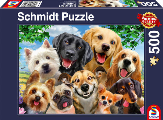 Dog Selfie 500 Piece Jigsaw Puzzle by Schmidt Puzzle - 1
