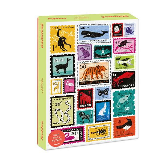Stamped 1000 Piece Jigsaw Puzzle by Happily - 1