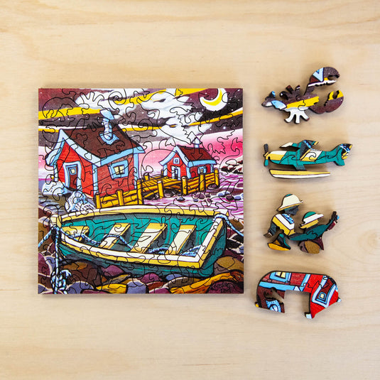 Smoky Skies by Reilly Fitzgerald 60 Piece Wooden Jigsaw Puzzle by StumpCraft