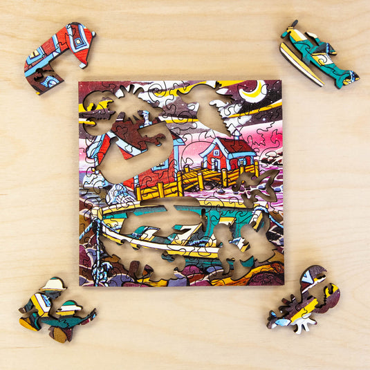 Smoky Skies by Reilly Fitzgerald 60 Piece Wooden Jigsaw Puzzle by StumpCraft