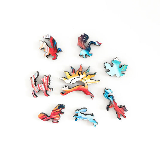 Rising Sun by Kourtney Hope 68 Piece Wooden Jigsaw Puzzle by Stumpcraft