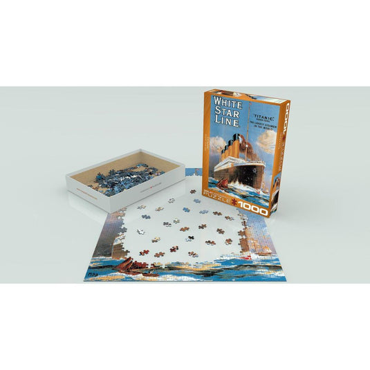 Titanic - White Star Line 1000 Piece Jigsaw Puzzle by Eurographics - 3