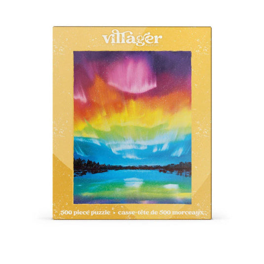 Rainbow Northern Lights 500 Piece Jigsaw Puzzle by Villager Puzzles - 1