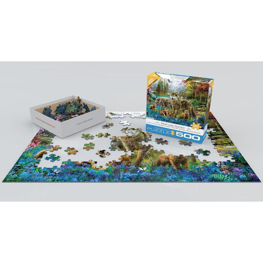 Wolf Lake Fantasy by JanPatrik 500 Piece Jigsaw Puzzle by Eurographics - 3