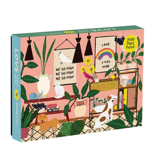 Love Lives Here 1000 Piece Jigsaw Puzzle by Galison - 1