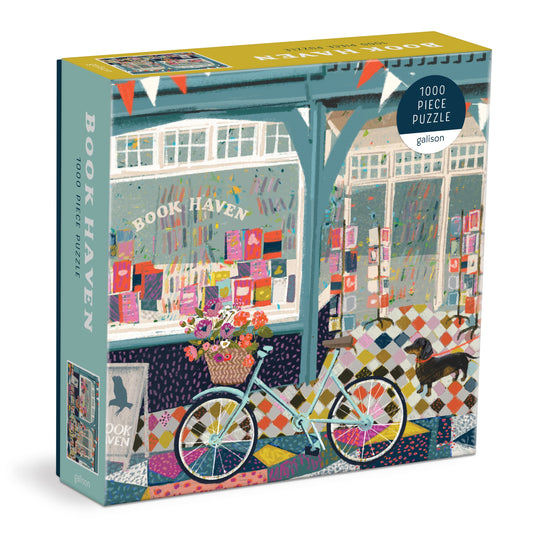 Book Haven 1000 Piece Jigsaw Puzzle by Galison - 1