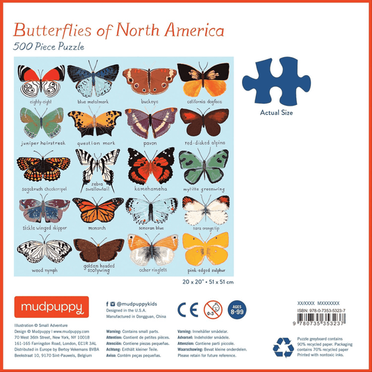 Butterflies of North America 500 Piece Family Puzzle by Galison - 4