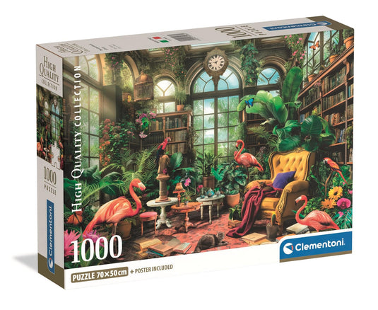 The Greenhouse Library 1000 Piece Jigsaw Puzzle by Clementoni Puzzles - 1